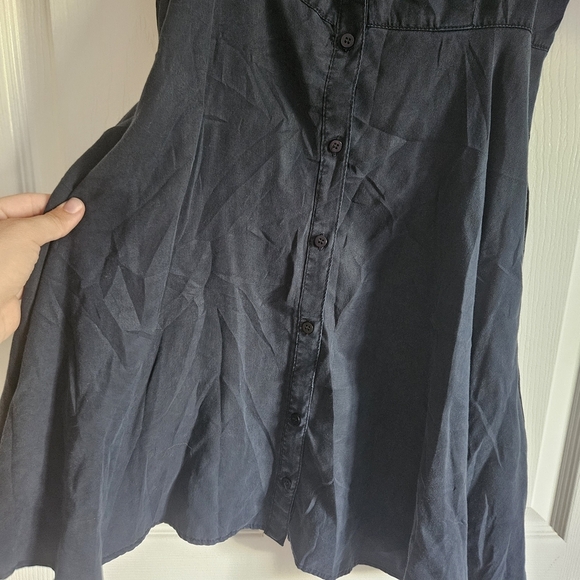 Zara Blue Puff Sleeve Cold Shoulder Mini Dress - Picture 5 of 6